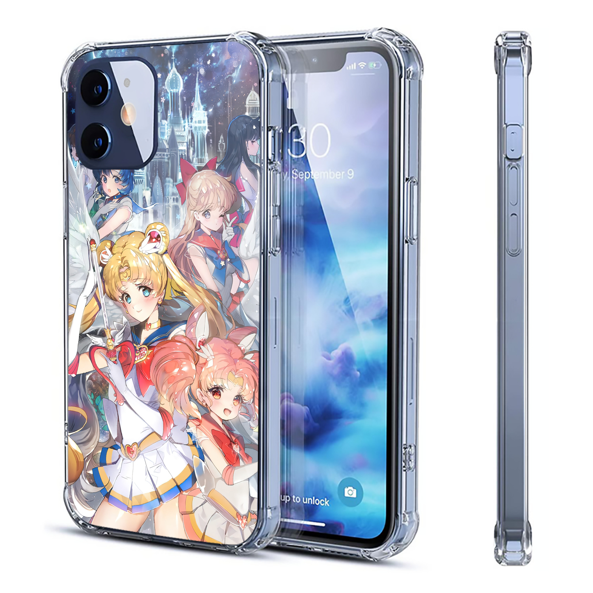 （画像用） 美少女戦士セーラームーン Sailor Moon 【iPhone 12シリーズ対応】透明スマホケース（クリアソフトケース）